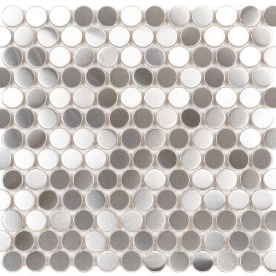 Brushed Stainless Steel Nickels Mosaic