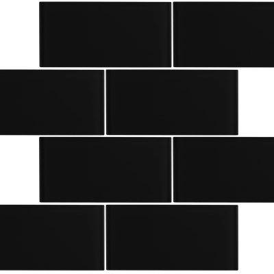 Black 3″ x 6″ Subway Tile