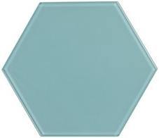 8″ Blue Bell Hexagon Tile