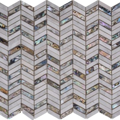 White Sand Chevron Mosaic