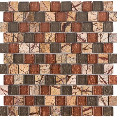 Sedona Sunset 1″ x 1″ Offset Mosaic