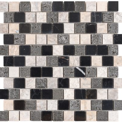 Silver Mine 1″ x 1″ Offset Mosaic
