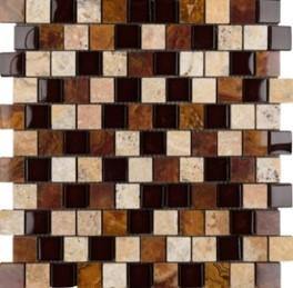 Wild Cherry 1″ x 1″ Offset Mosaic