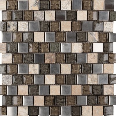 Platinum Whisper 1″ x 1″ Offset Mosaic