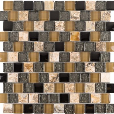 Onyx Spark 1″ x 1″ Offset Mosaic