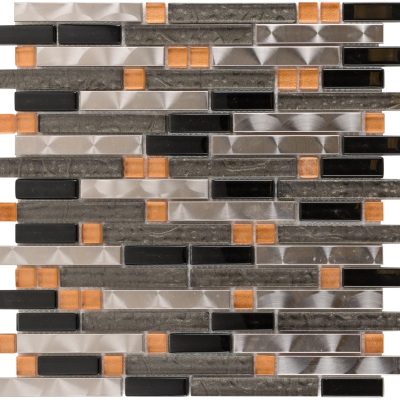 Gold Shimmer Linear Mosaic