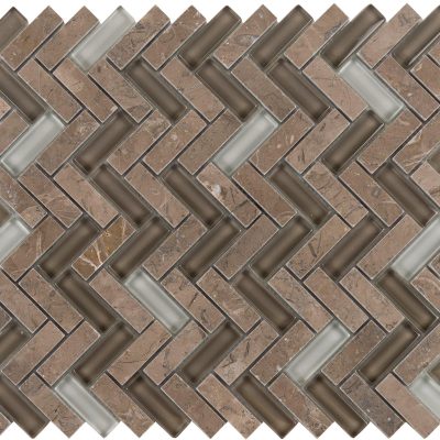 Shaded Sky Herringbone Mosaic