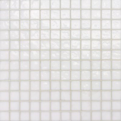 White Non-Irid 1″ x 1″ Mosaic