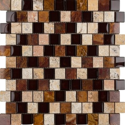 Wild Cherry 1″ x 1″ Offset Mosaic