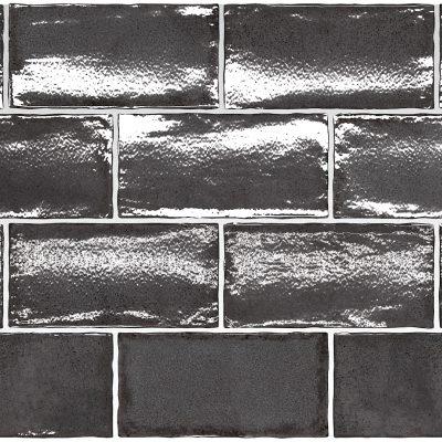 Adone Black 3″ x 6″ Ceramic Tile