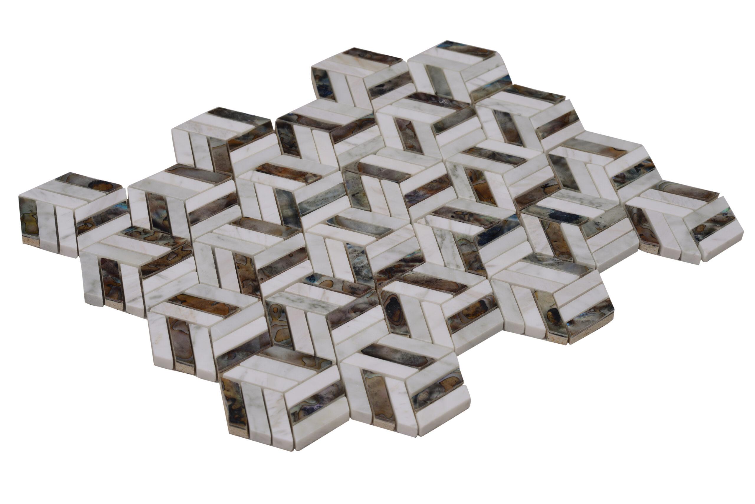 540-540 White Sand Hexagon Mosaic 2 540-540 White Sand Hexagon Mosaic 2