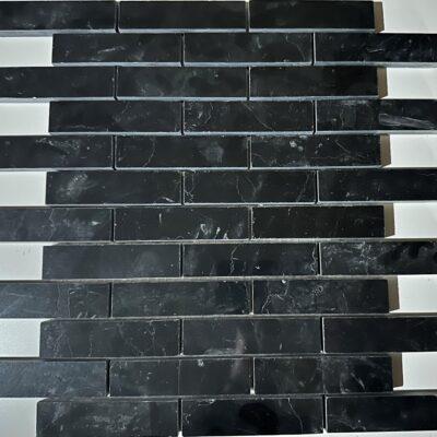 Litchfield- Nero Marquino 1″ x 4″ – Brickset / Straightset