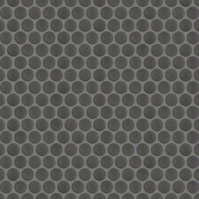 Black Matte Porcelain Penny Round