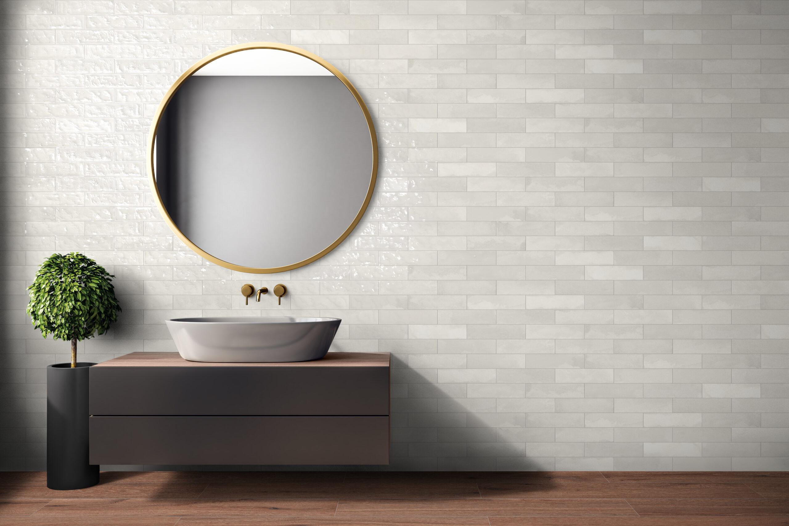 Modern black bathroom interior Modern black bathroom interior