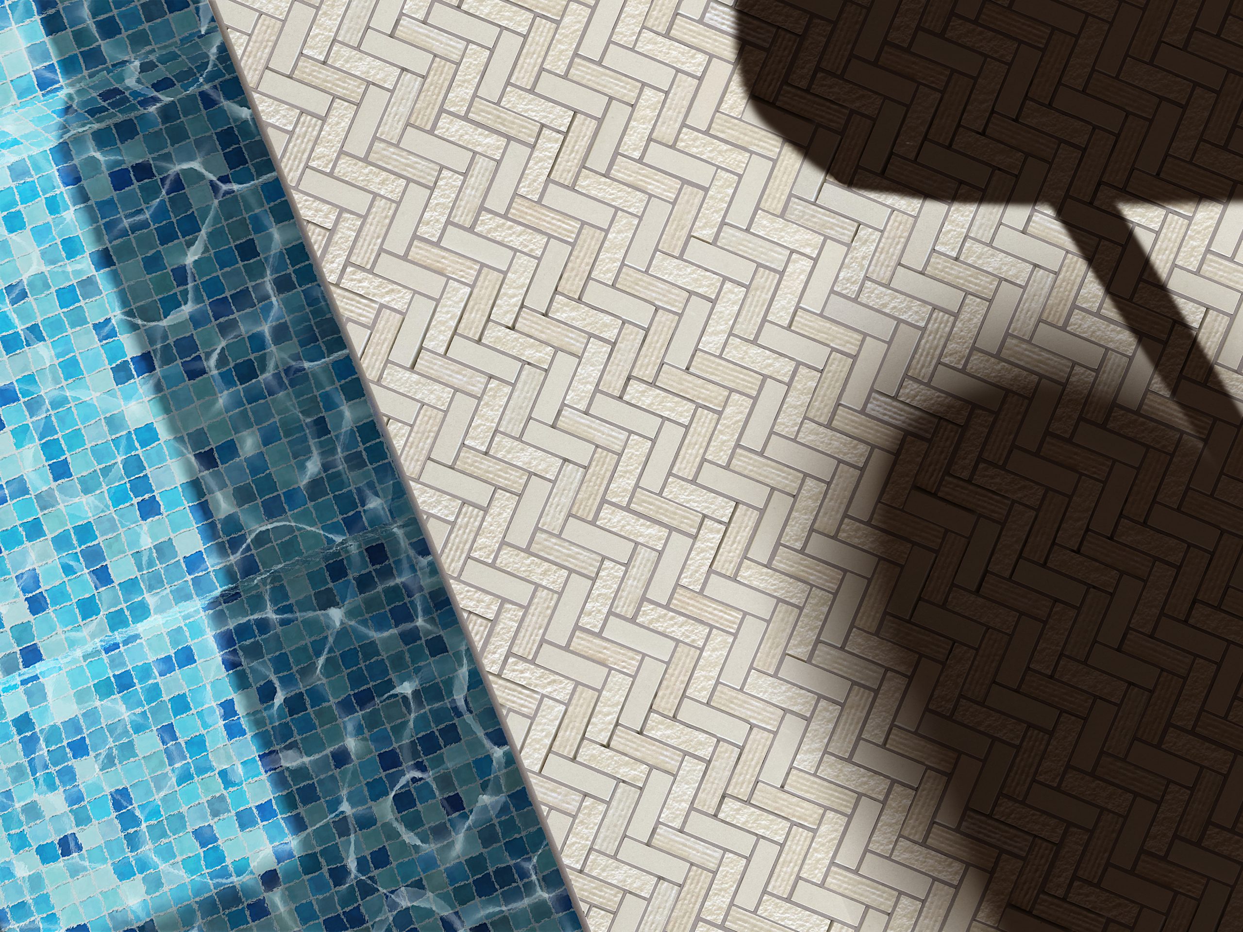 Metro Beige Texture 5-8×2 Herringbone Pool Deck Mockup Metro Beige Texture 5-8×2 Herringbone Pool Deck Mockup