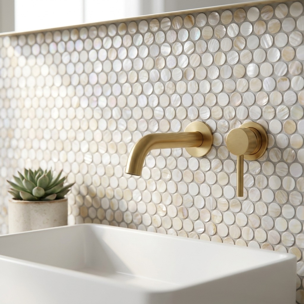 500-202 Pearl Dot – Natural_Bathroom Scene 1 500-202 Pearl Dot – Natural_Bathroom Scene 1