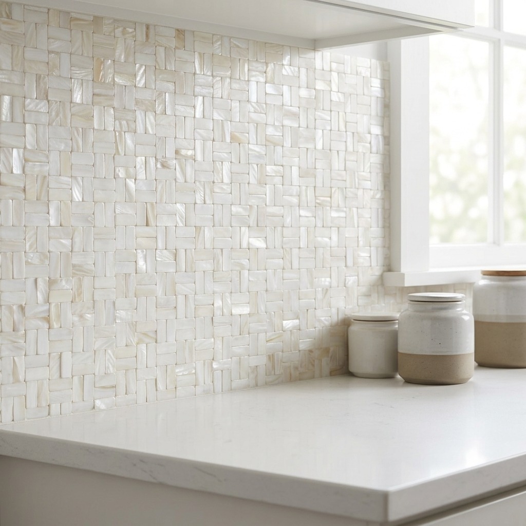 500-204 Coastal Basketweave – Super White_Kitchen Scene 1 500-204 Coastal Basketweave – Super White_Kitchen Scene 1