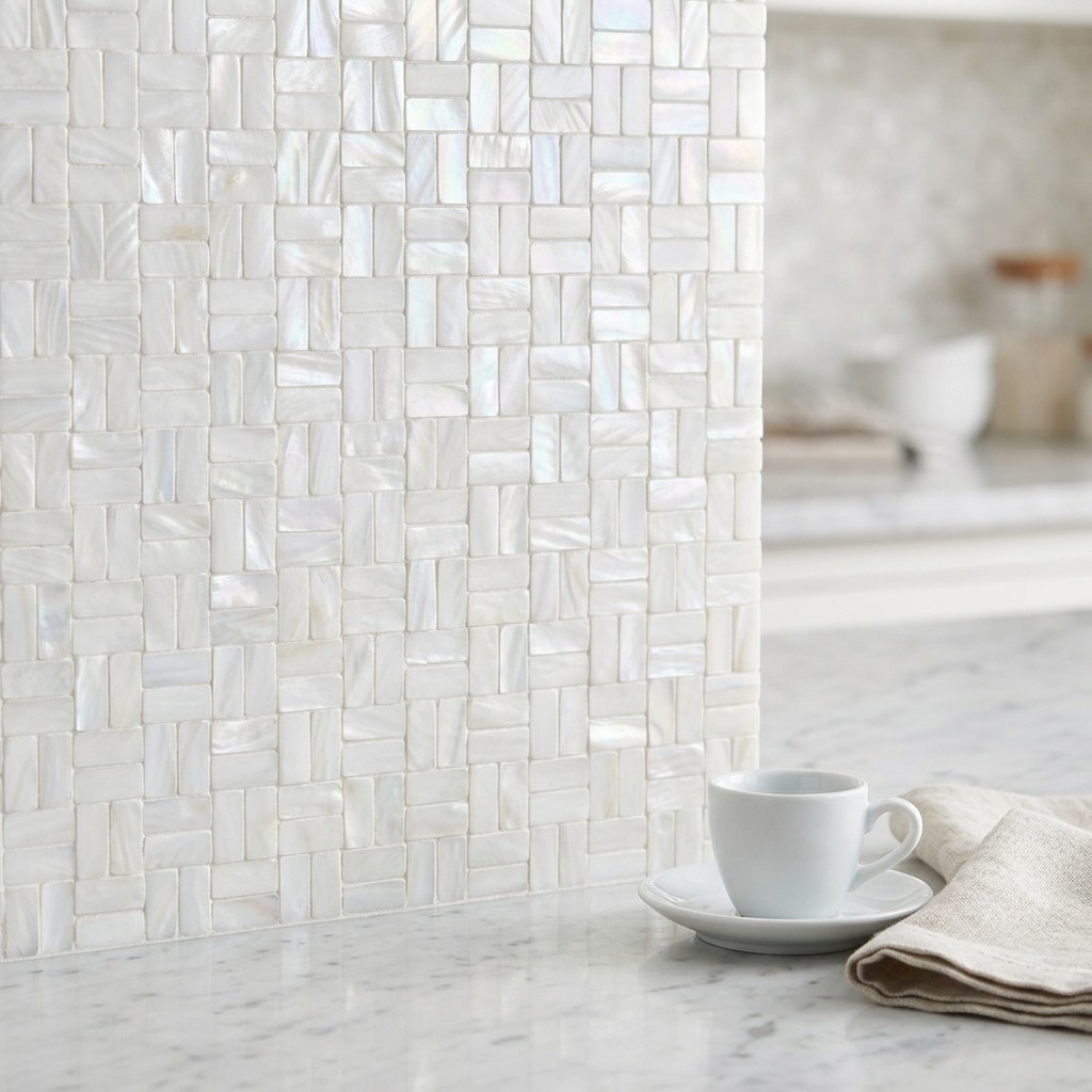 500-204 Coastal Basketweave – Super White_Kitchen Scene 2 500-204 Coastal Basketweave – Super White_Kitchen Scene 2