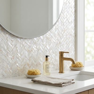 500-205 Woven Tide Herringbone – Natural_Bathroom Scene 1 500-205 Woven Tide Herringbone – Natural_Bathroom Scene 1