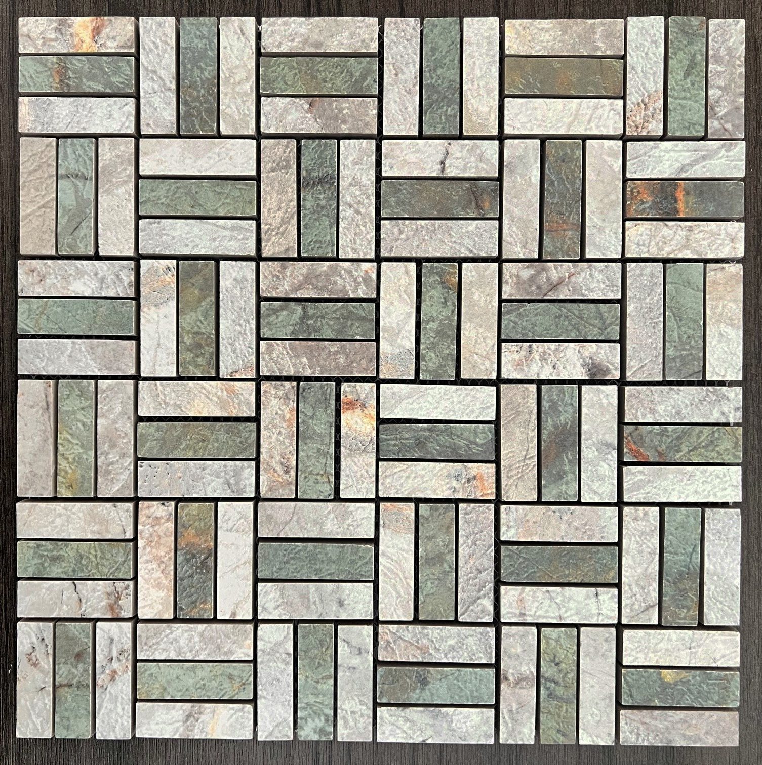 863-825 Riverwash White & Green Parquet 863-825 Riverwash White & Green Parquet