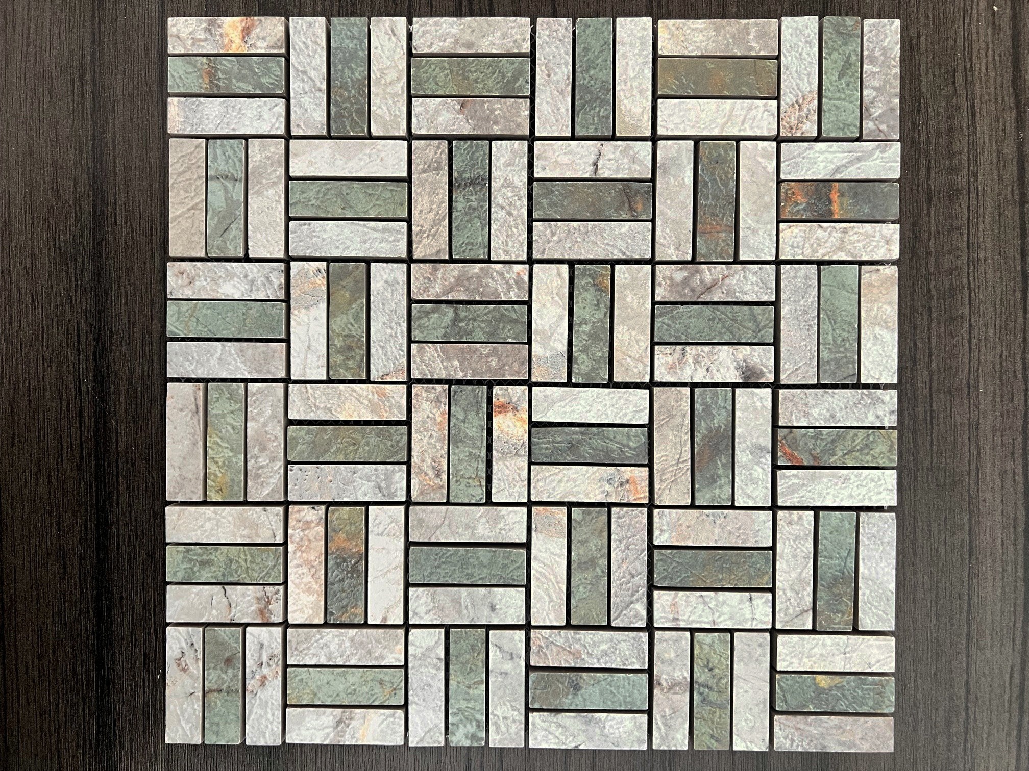 863-825 Riverwash White & Green Parquet 863-825 Riverwash White & Green Parquet