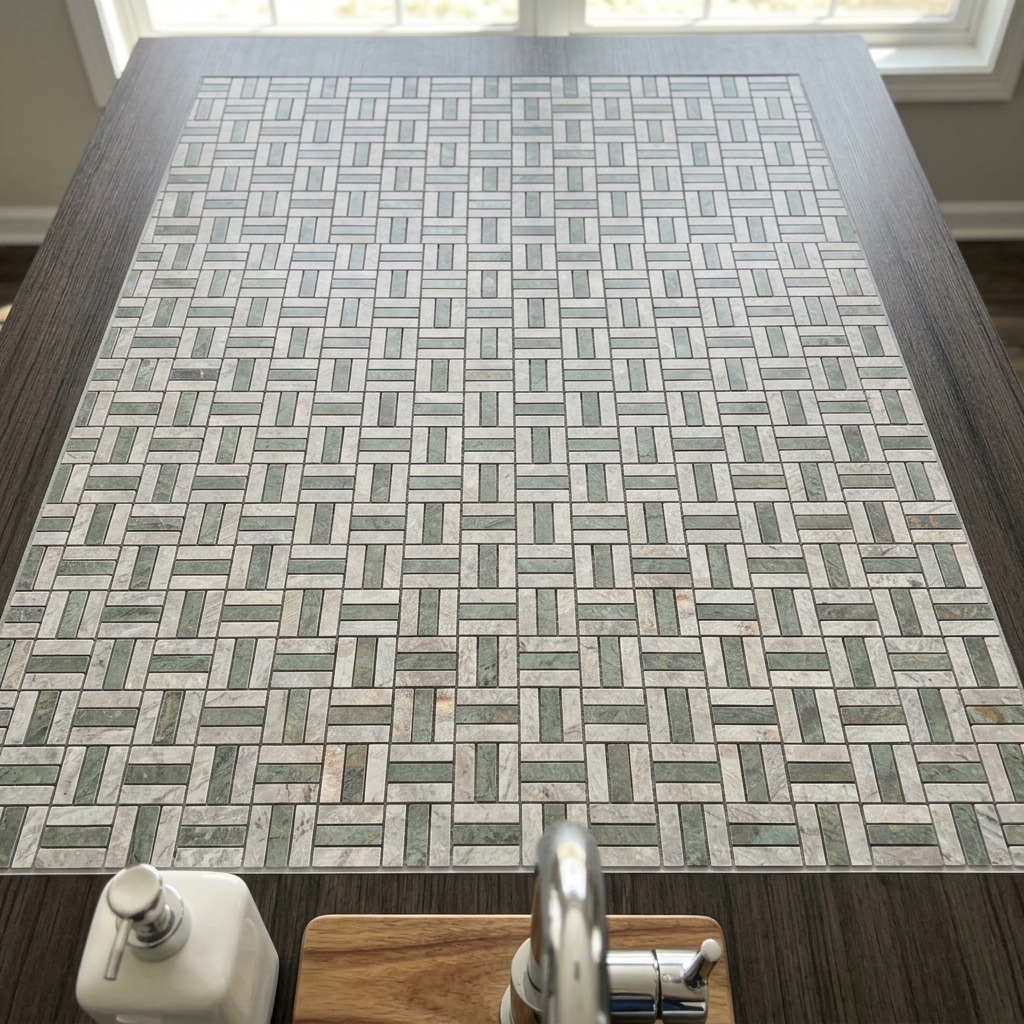 863-825 Riverwash White & Green Parquet_Scene 1 863-825 Riverwash White & Green Parquet_Scene 1