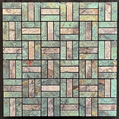 Riverwash Green & Grey Parquet
