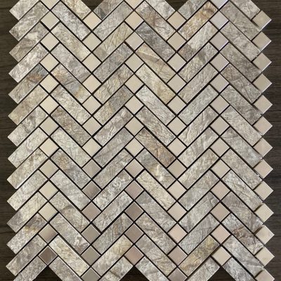 Riverwash Grey Stippled Chevron