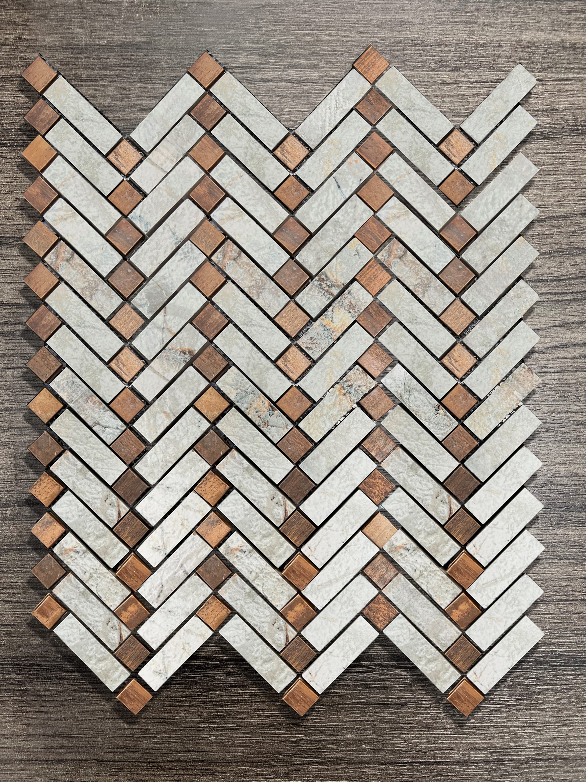 864-680 Riverwash White Stippled Chevron