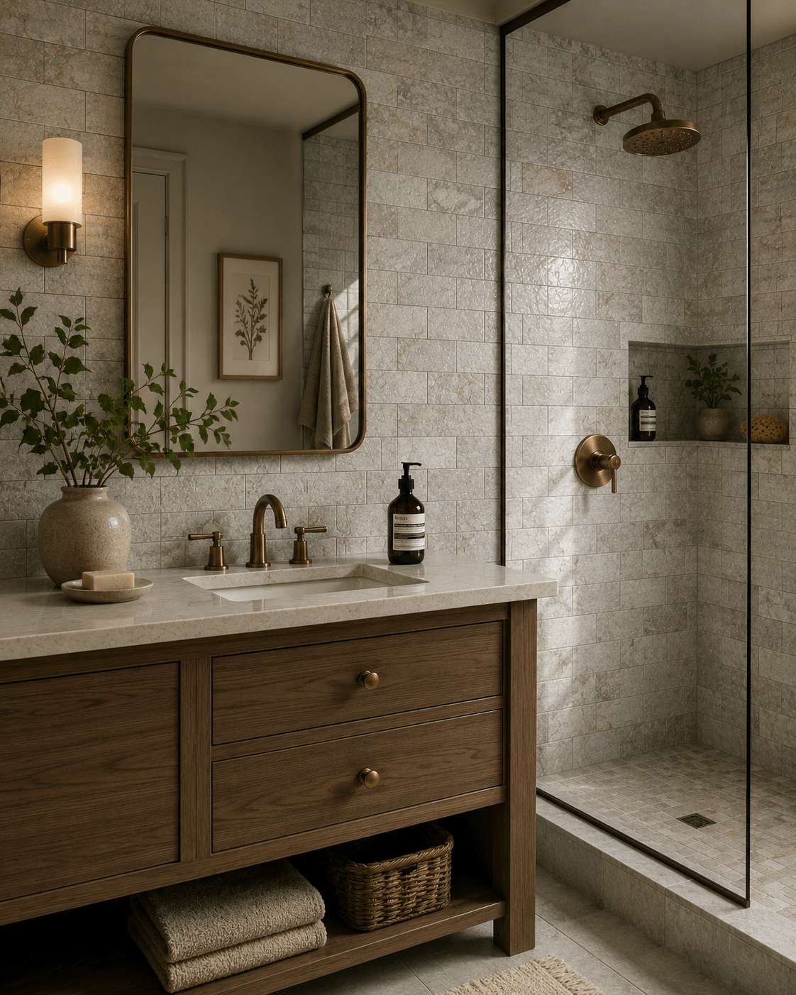 Riverwash Grey 2×4 Brickset Bathroom